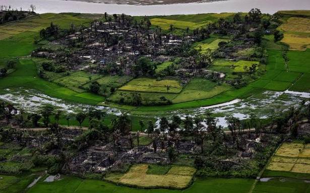 緬甸西部若開邦1所小學遭遇砲擊，造成至少19名學童受傷。(圖取自推特)