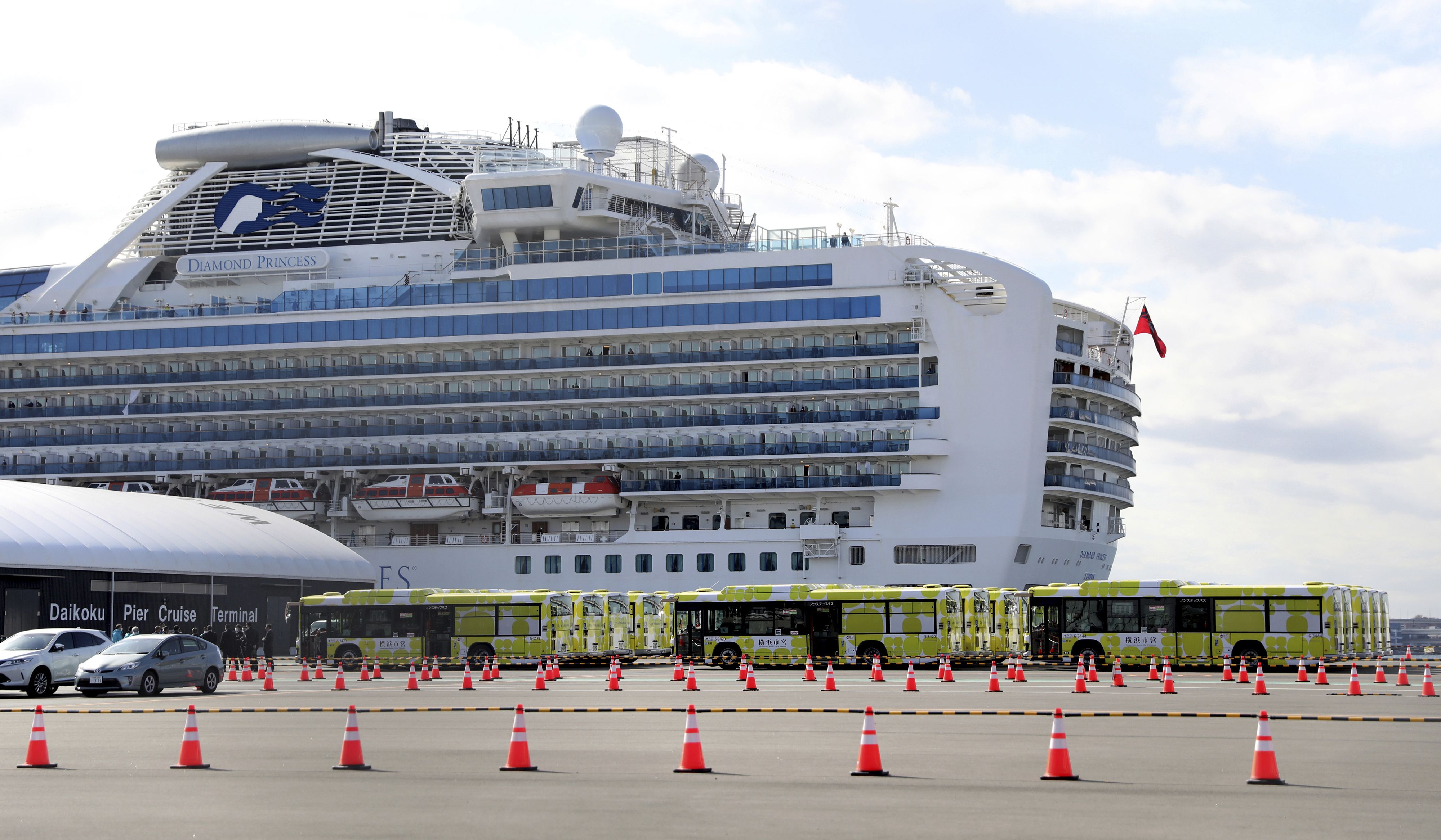 鑽石公主號郵輪上所有工作人員現在都已下船。(美聯社/達志影像)