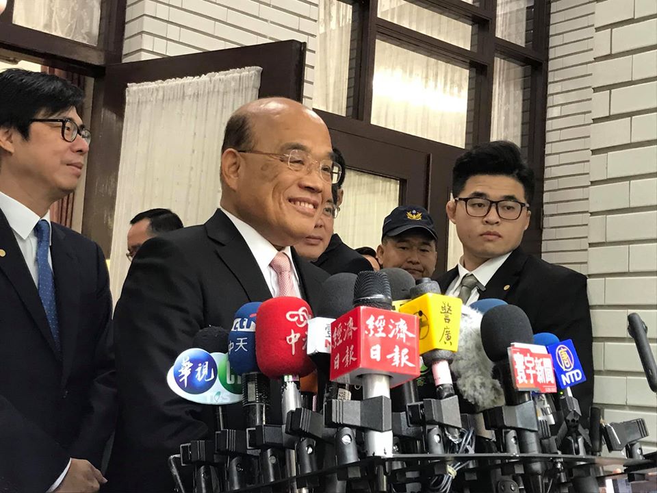 行政院長蘇貞昌。(鄭舲攝)