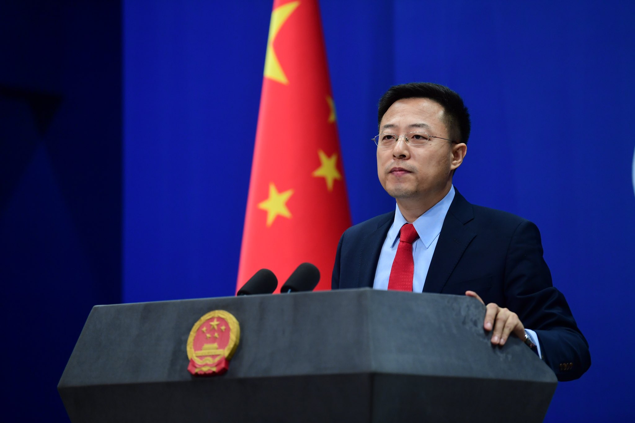 中國外交部發言人趙立堅。(推特)