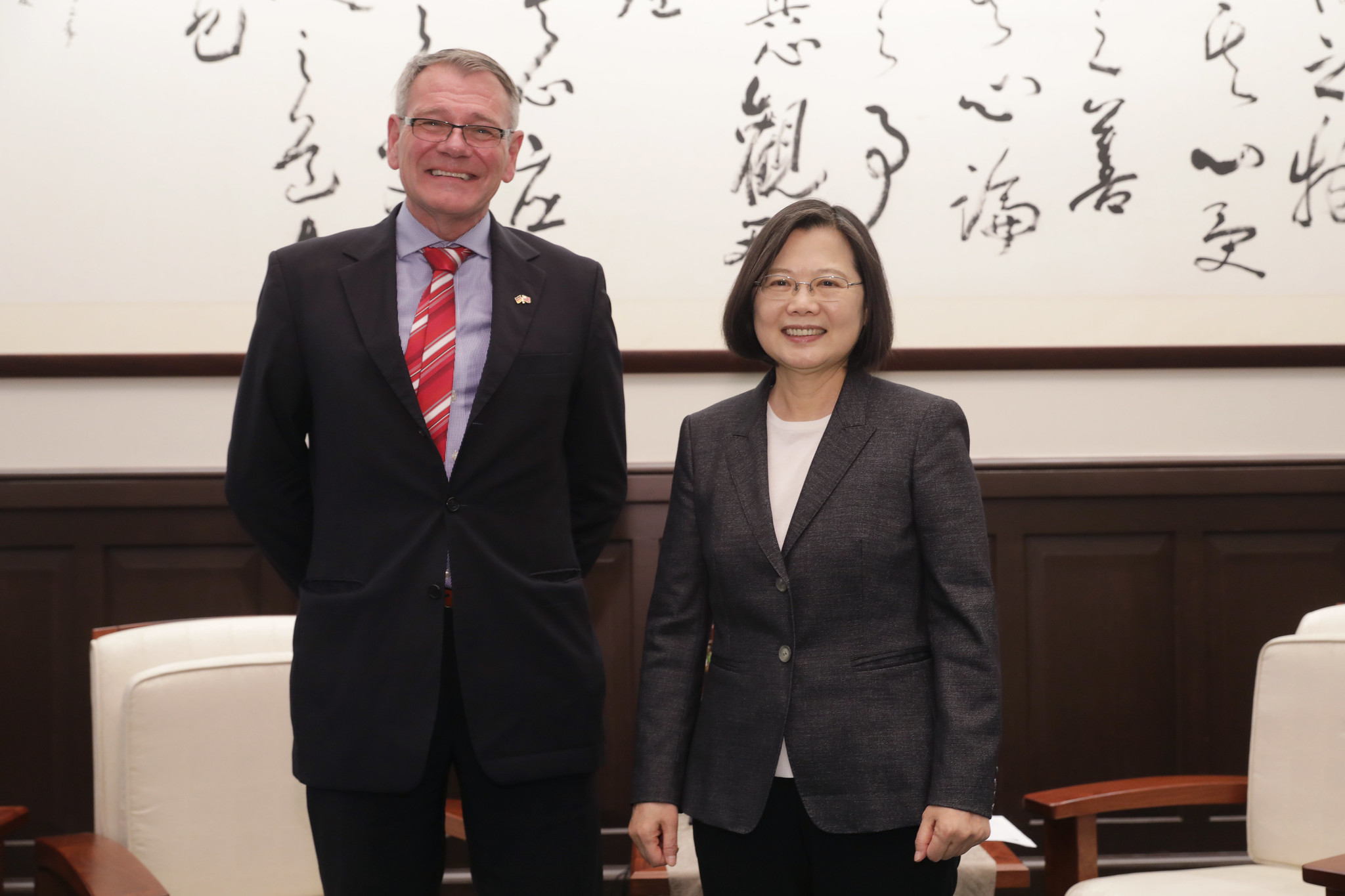 蔡英文總統2月25日接見德國在台協會處長王子陶(Thomas Prinz)。 (資料照片/總統府)