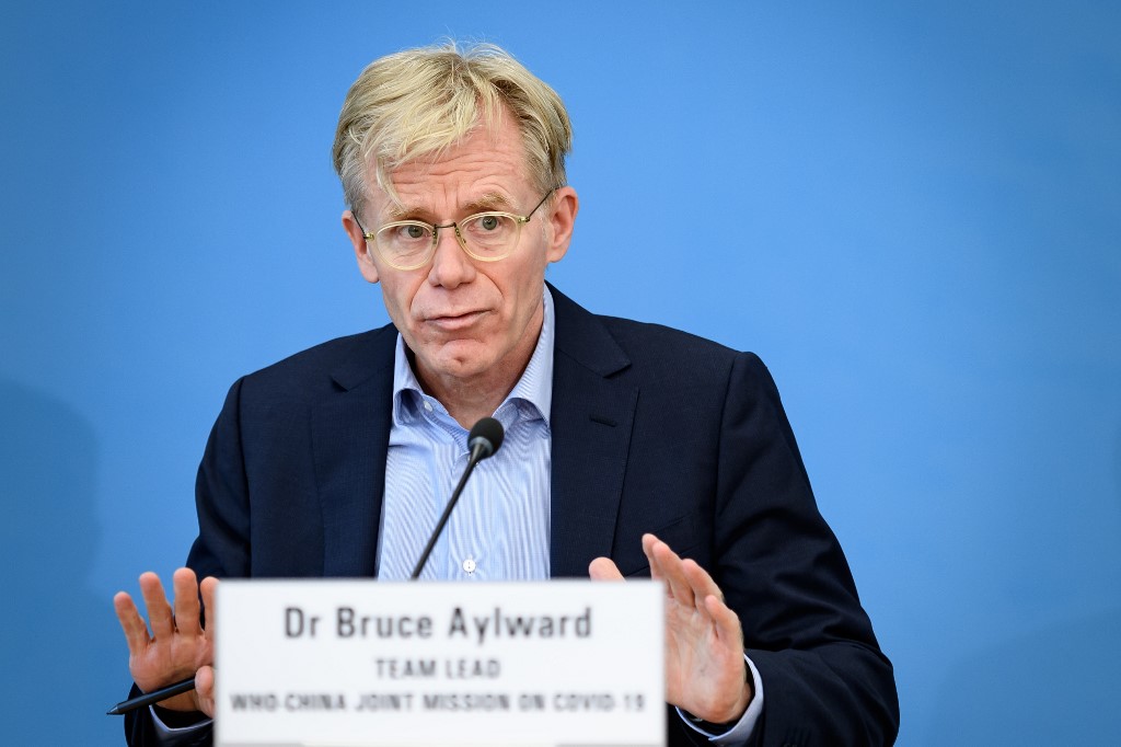 世界衛生組織(WHO)高級顧問艾沃德(Bruce Aylward)。 (資料照片/AFP)