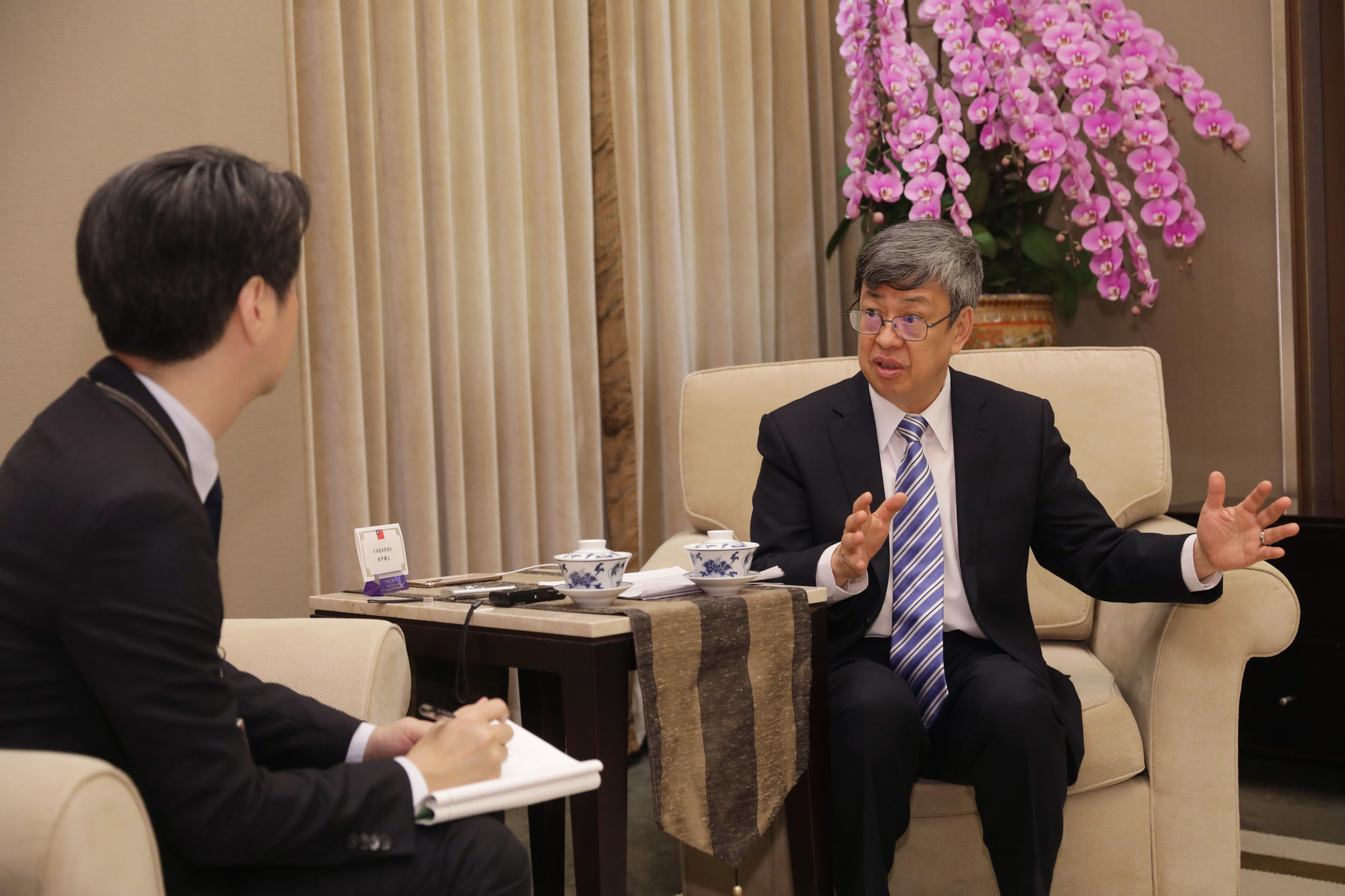 副總統陳建仁26日接受「日本產業經濟新聞社」專訪。 (圖:總統府)