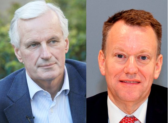 英國和歐盟雙方的談判由英國政府顧問佛羅斯特(David Frost)和法籍的歐盟代表巴尼耶(Michel Barnier)帶領，以確立雙方未來的關係。(合成圖)