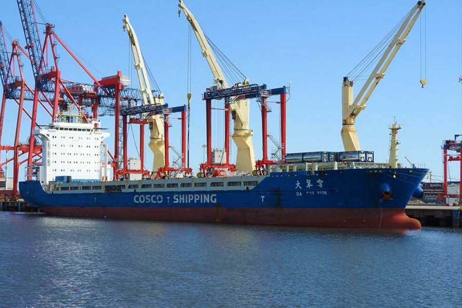 遭到印度當局扣留的「大翠雲」號。(圖:擷取自marine-traffic網站)