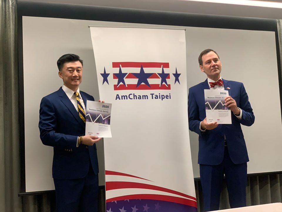台北市美國商會指出，台灣防疫做得好，多數受訪美商會員對台灣未來經濟成長有信心。(謝佳興 攝)