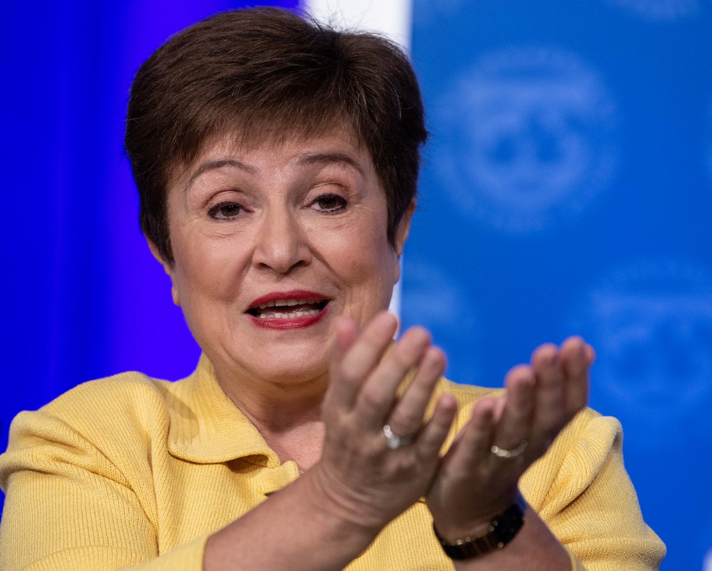 國際貨幣基金(IMF)總裁喬治艾娃(Kristalina Georgieva)。 (AFP)