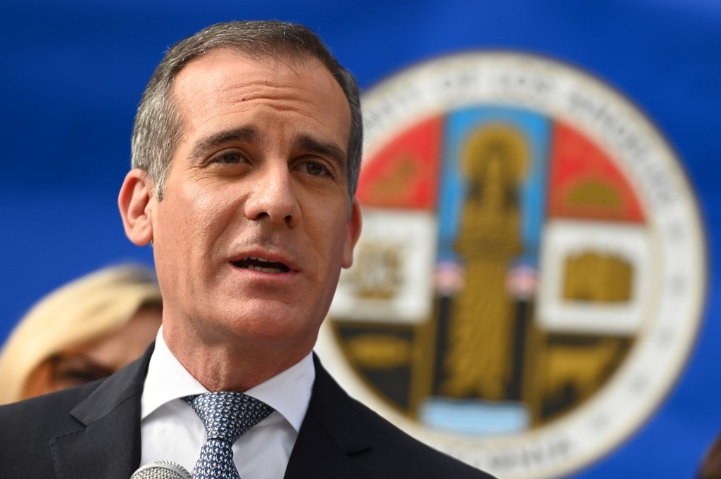 美國洛杉磯市長賈西迪(Eric Garcetti)  (AFP)