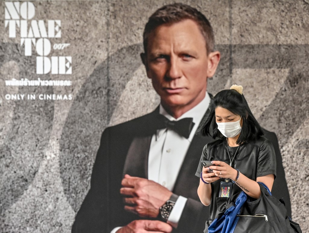 007情報員詹姆士龐德(James Bond)最新電影「007：生死交戰」(No Time to Die)上映時間由4月延後至10月。(AFP)