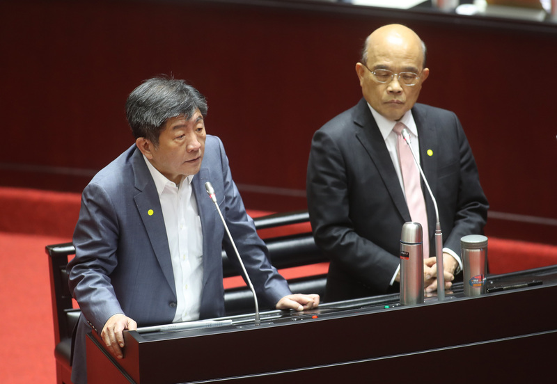 衛福部長陳時中6日在立法院備詢。(圖：中央社)