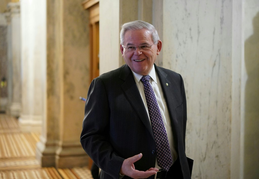 美國民主黨聯邦參議員梅南德茲(Bob Menendez) (資料照片/AFP)