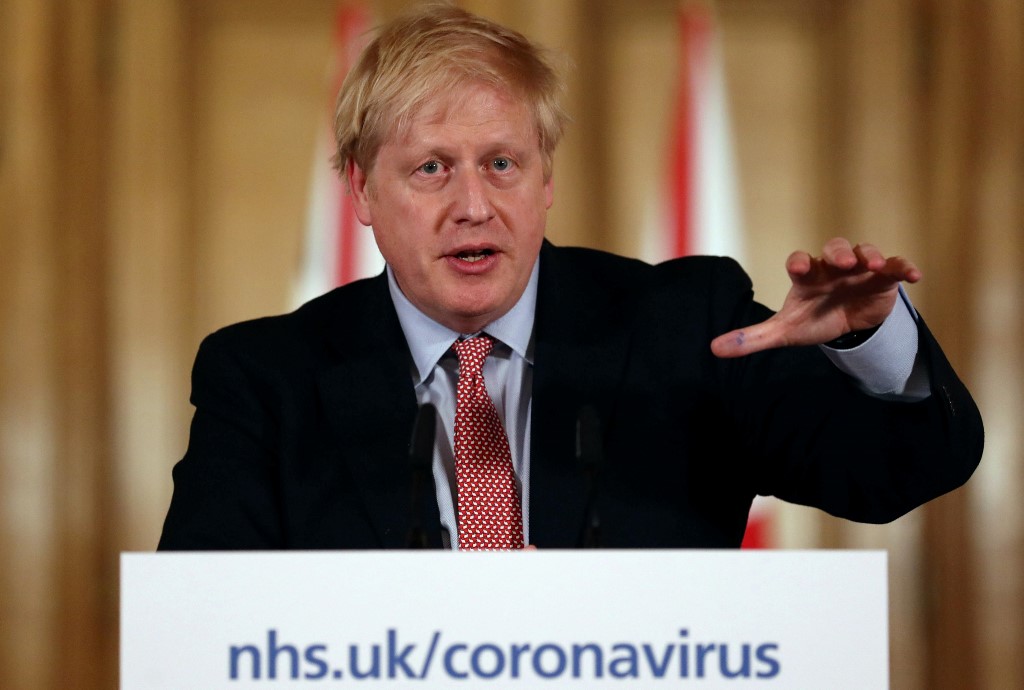 英國首相強生(Boris Johnson)。 (AFP)