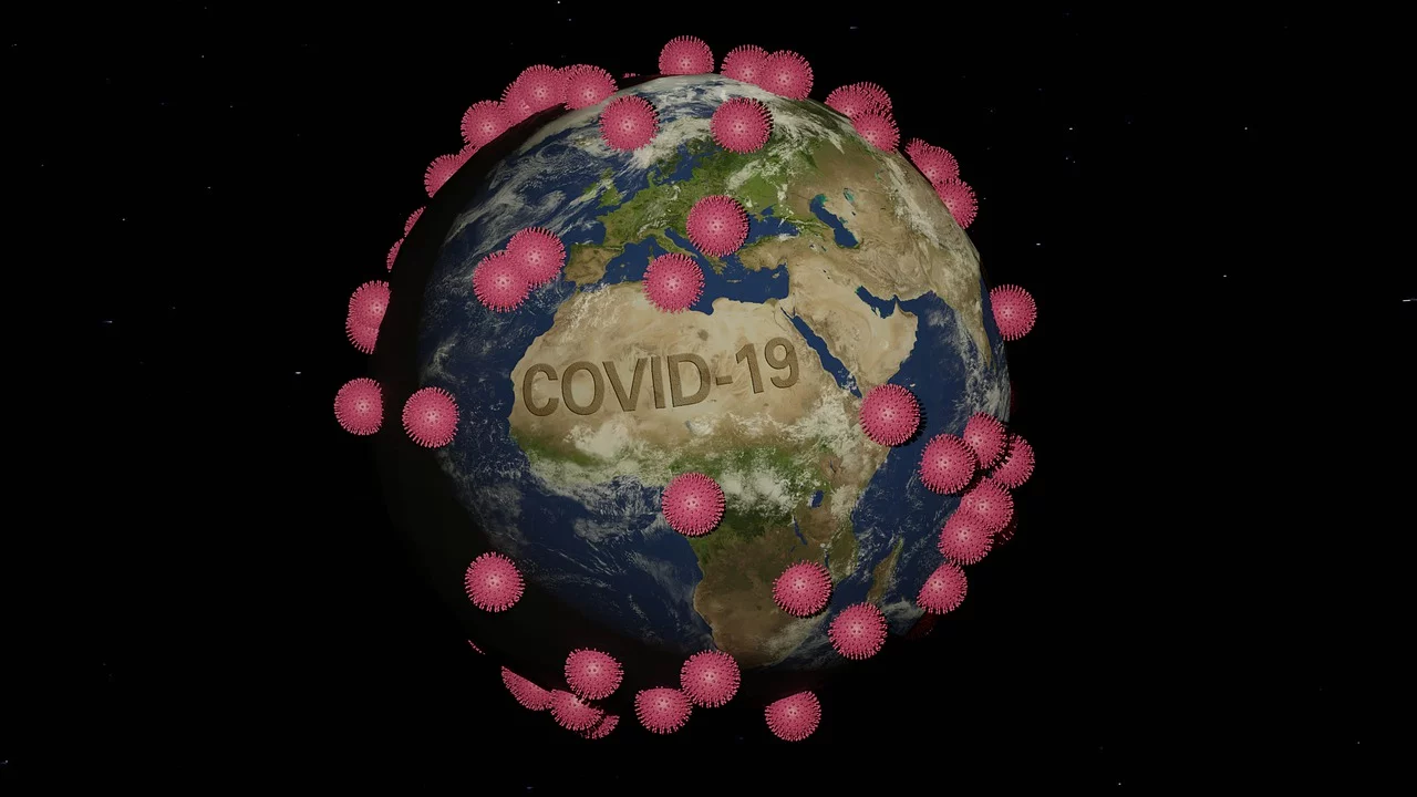 COVID-19(武漢肺炎)疫情延燒全球。(pixabay圖庫)