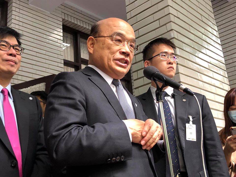 行政院長蘇貞昌。(鄭舲攝)