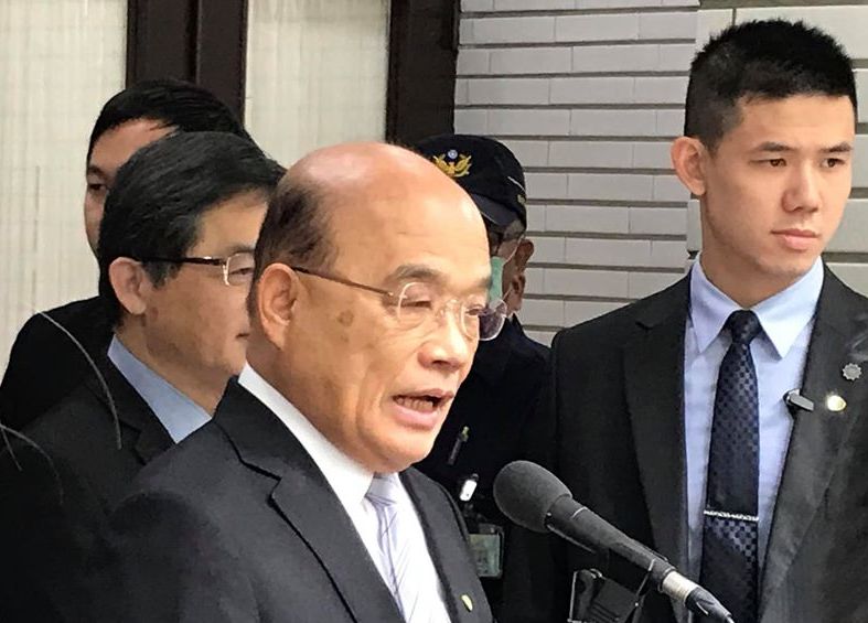 行政院長蘇貞昌。(鄭舲攝)