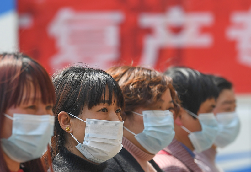 圖為３月19日，來自湖北恩施的首批146名赴復工人員抵達浙江杭州。（中新社提供）