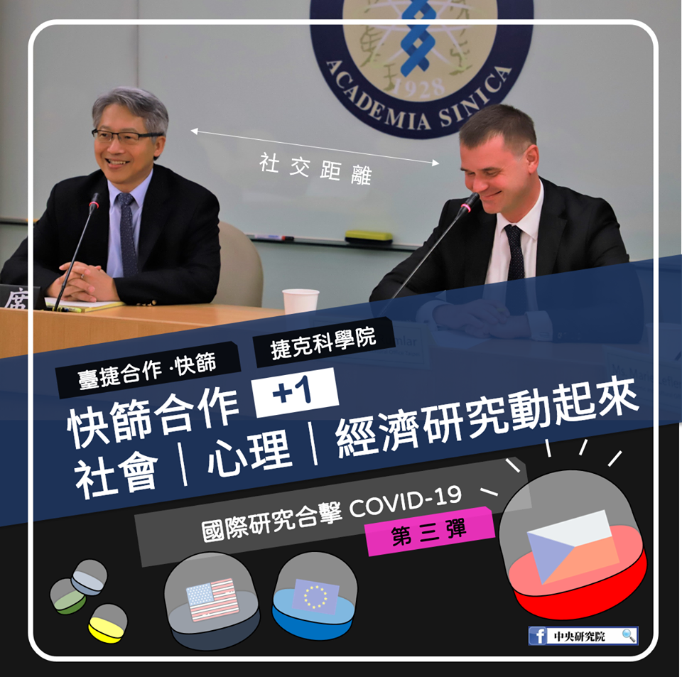 中研院與捷克科學院進行防疫合作。(中研院臉書)