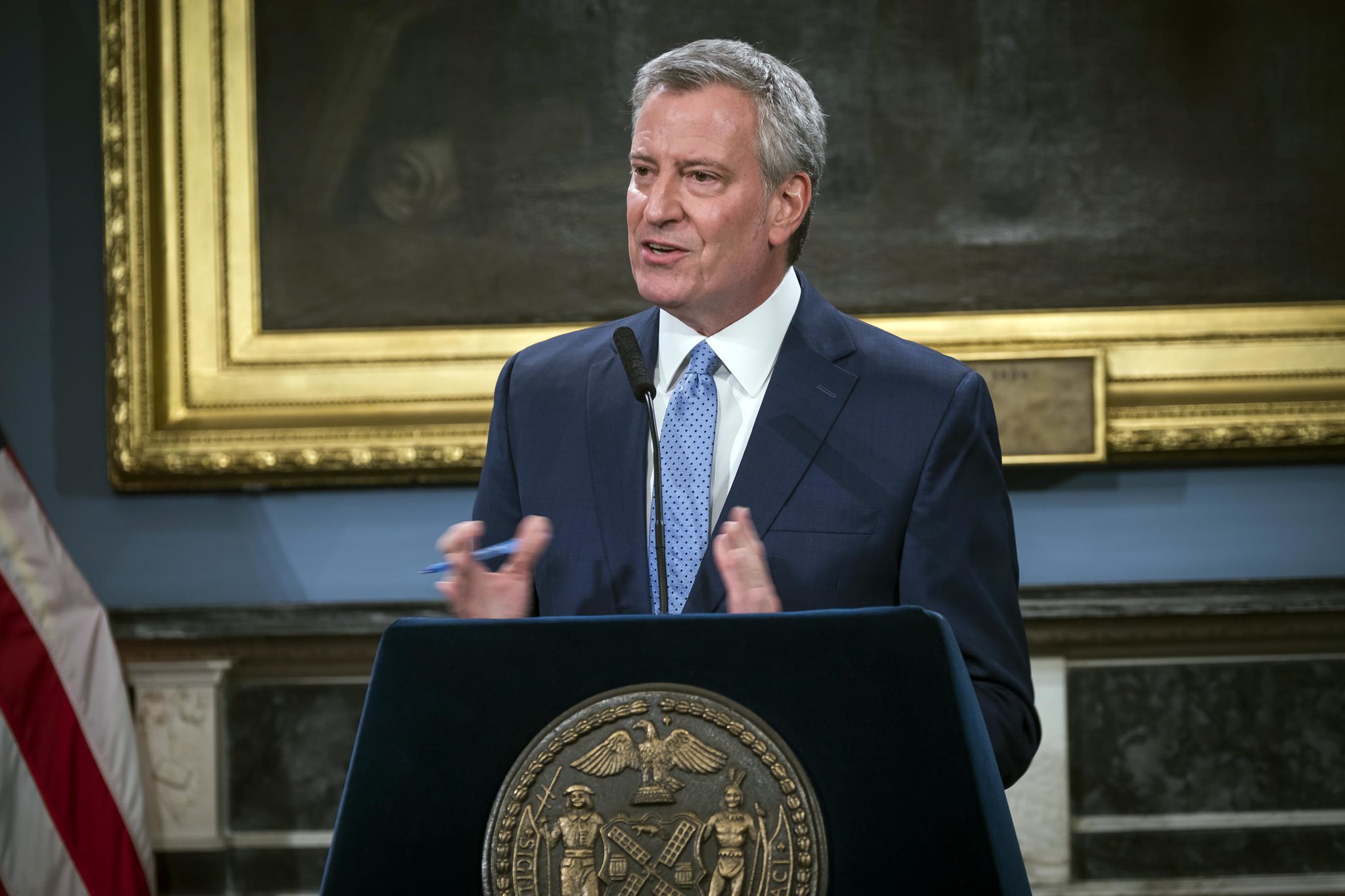 紐約市長白思豪(Bill de Blasio)。 (圖:紐約市政府)