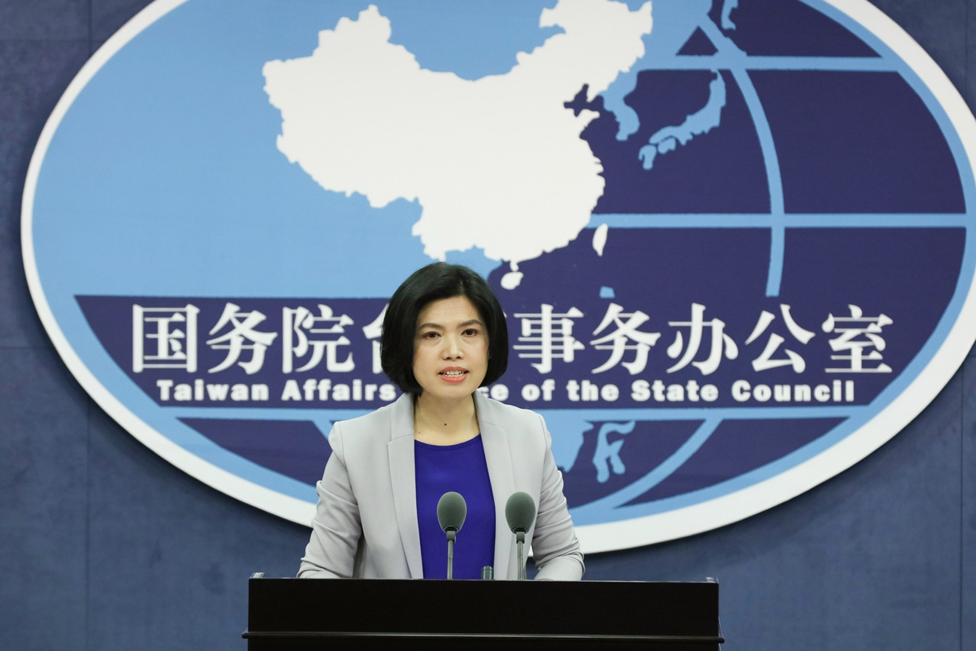 中國國台辦發言人朱鳳蓮再批台灣操弄香港事務。(圖/微博)