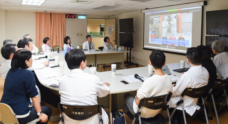 武漢肺炎全球延燒，奇美醫學中心30日晚間和貝里斯、聖克里斯多福、聖露西亞、聖文森等加勒比海4友邦的衛生部、醫院高階主管等視訊，分享台灣防疫經驗。（圖:奇美醫學中心提供/中央社）