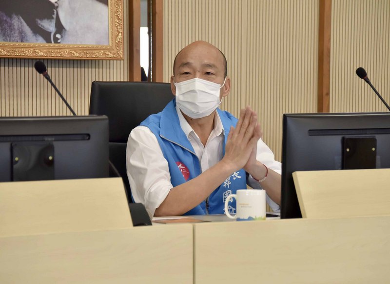 高雄市長韓國瑜（圖）申請停止罷免遭駁回。（中央社檔案照）