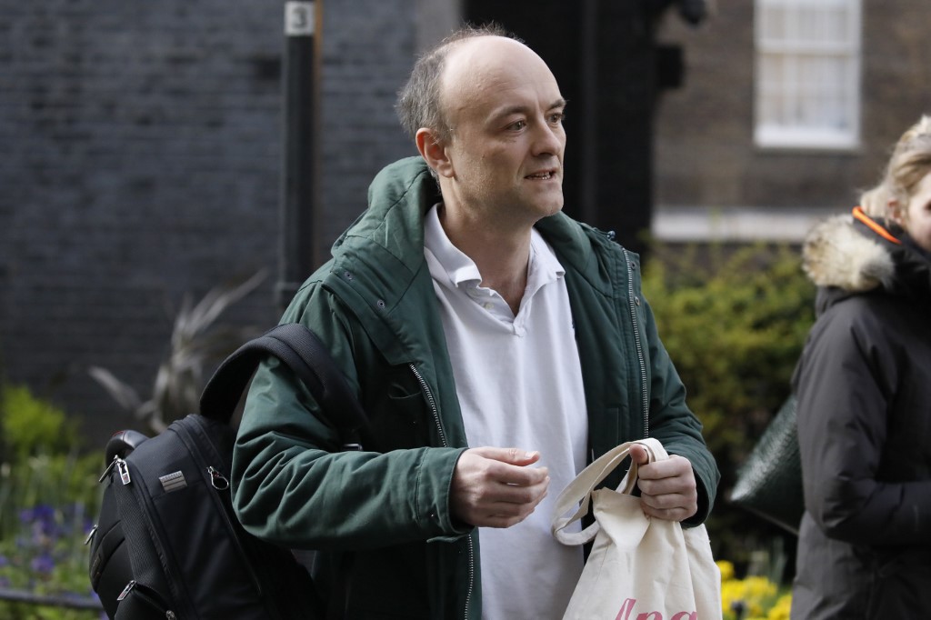 英相強生幕僚康明茲(Dominic Cummings)。 (AFP)
