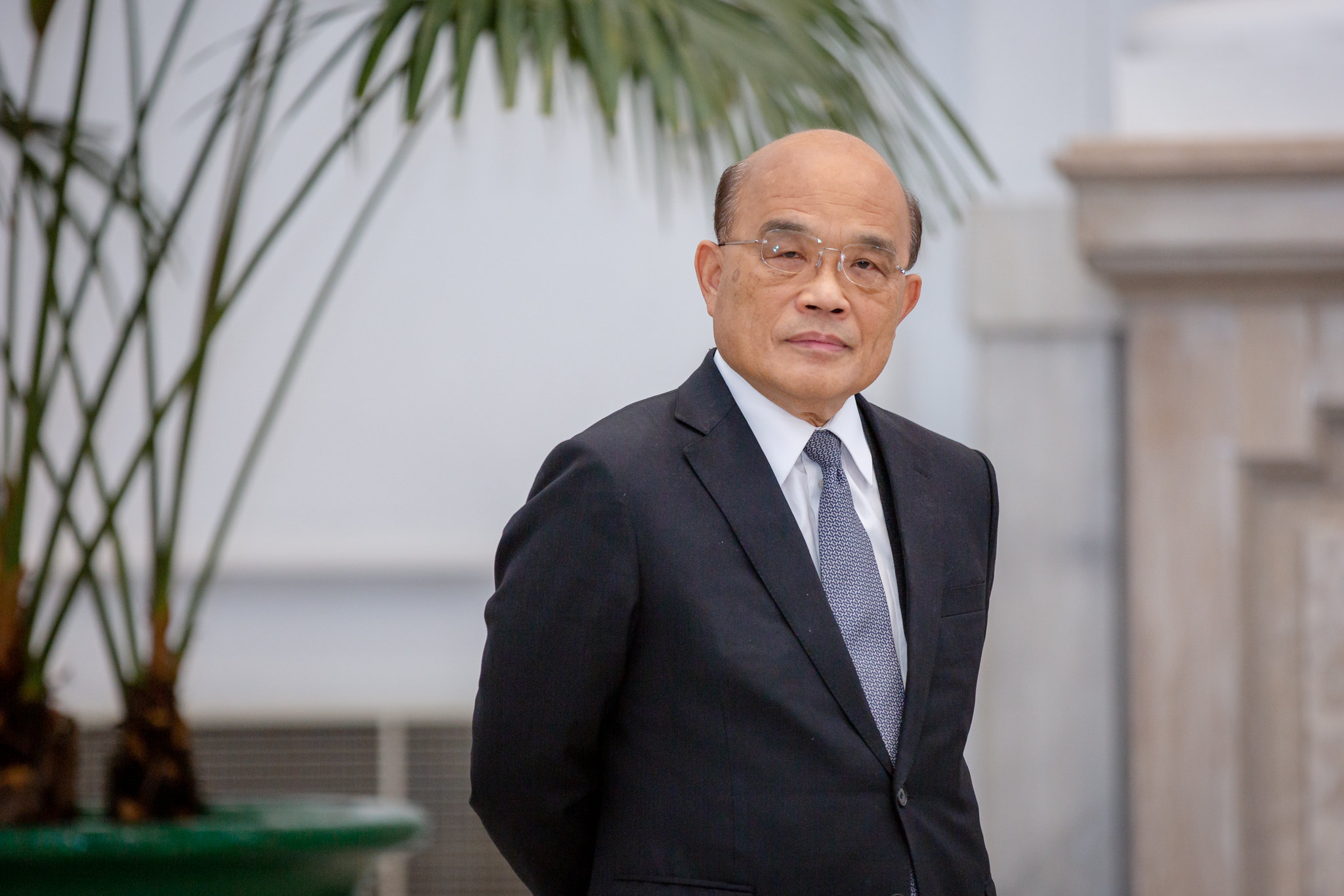 行政院長蘇貞昌表示，他並沒有厭倦，熱情昂揚、還可以繼續衝，但是「選總統這件事情已經不會癢了，也不用再搔了」。(圖：總統府)