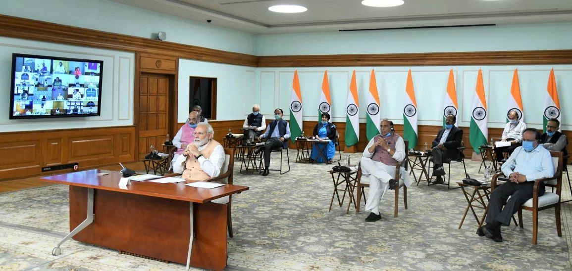 印度總理莫迪(Narendra Modi) 6日召開內閣會議。 (圖:莫迪推特)