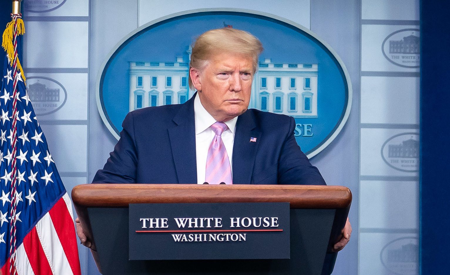 淡化非裔遭警暴，川普受訪稱，更多白人遭警殺害。(圖:白宮)