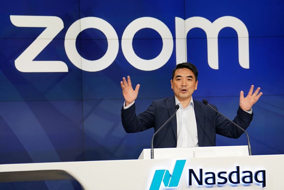 美國檢察官18日起訴總部位於中國的Zoom雇員金新江(Xinjiang Jin，音譯)，被控涉嫌破壞六四紀念視訊會議。圖為ZOOM創辦人袁征(eric yuan)。(路透社/達志影像)