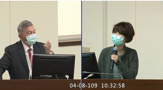 民進黨立委陳亭妃質詢經濟部長沈榮津。(立法院直播)