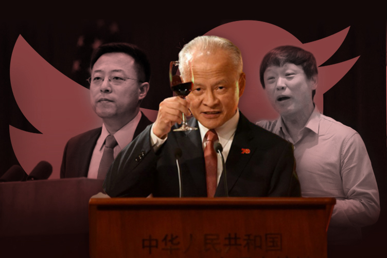 中方外交戰狼，趙立堅、崔天凱和胡錫進近日話風突變 (資料照/Twitter)