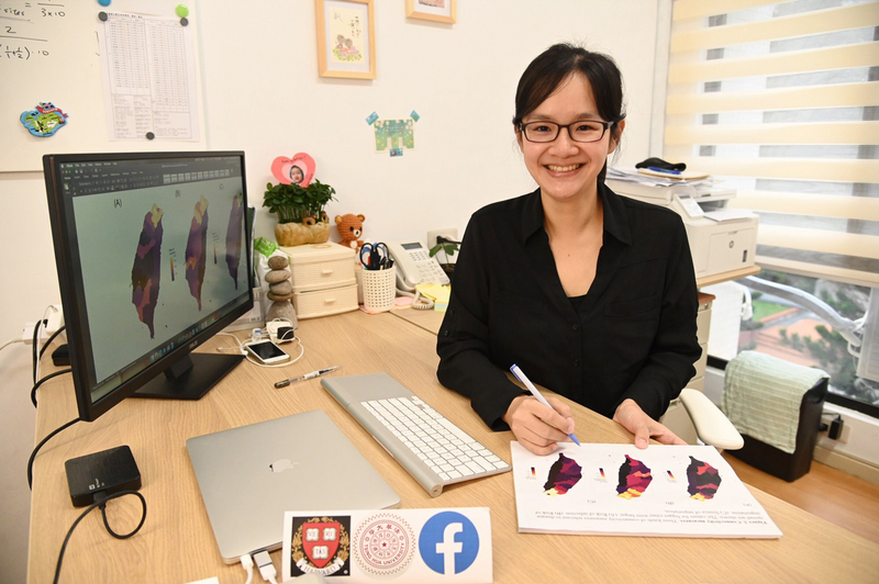 清大生物資訊與結構生物研究所助理教授張筱涵與哈佛大學公衛學院合作，以臉書提供的大數據進行武漢肺炎防疫研究，結果顯示，從人群接觸率推估，國內染病機率最高的地區是台北市。(清華大學提供)