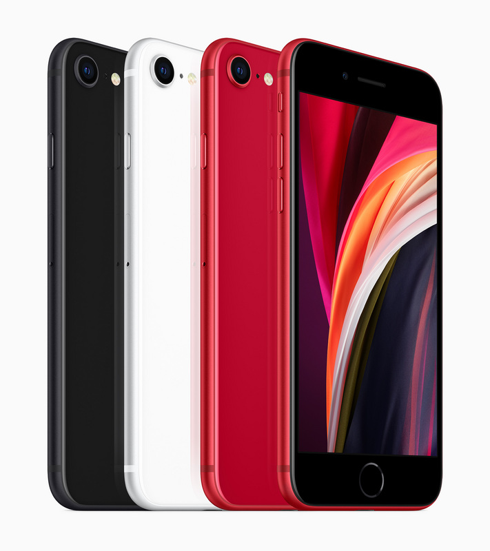 美國禁微信之後，蘋果手機在中國銷售量可能因此下跌。圖為第二代iPhone SE平價手機。（中央社資料照/蘋果提供）
