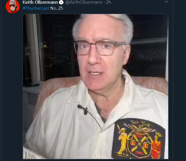ESPN老牌主播歐伯曼(Keith Olbermann) (推特)