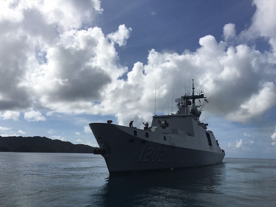 海軍敦睦艦隊。圖：中華民國駐帛琉大使館臉書