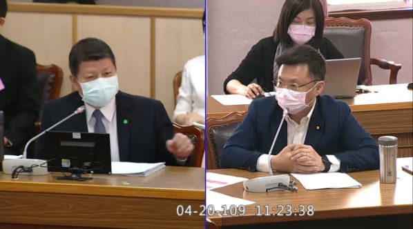 民進黨籍立委趙天麟質詢國防部副部長張哲平。(立法院直播)