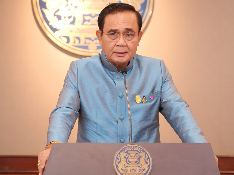 面對泰國抗議情勢持續升溫的情況，總理帕拉育(Prayut Chan-o-cha)表示不會戒嚴、也不會政變。（泰國總理府提供）