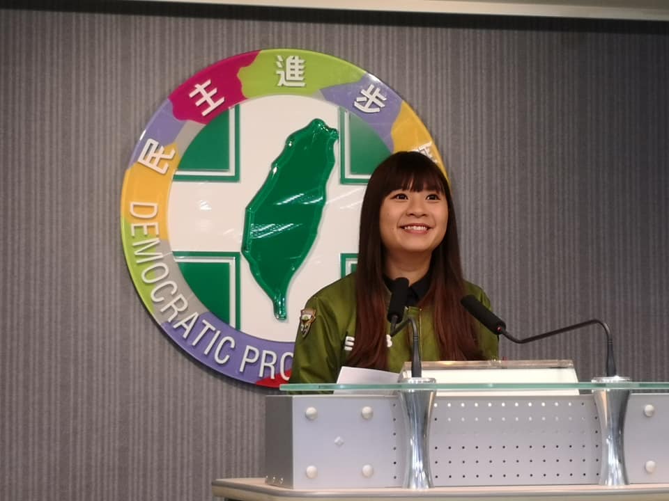 民進發言人薛呈懿（劉玉秋攝）