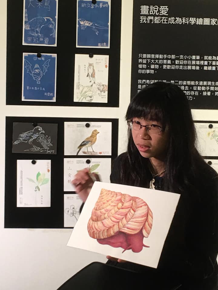 江勻楷為了學習科學繪圖，特別赴美國學習相關課程。(台博館提供)