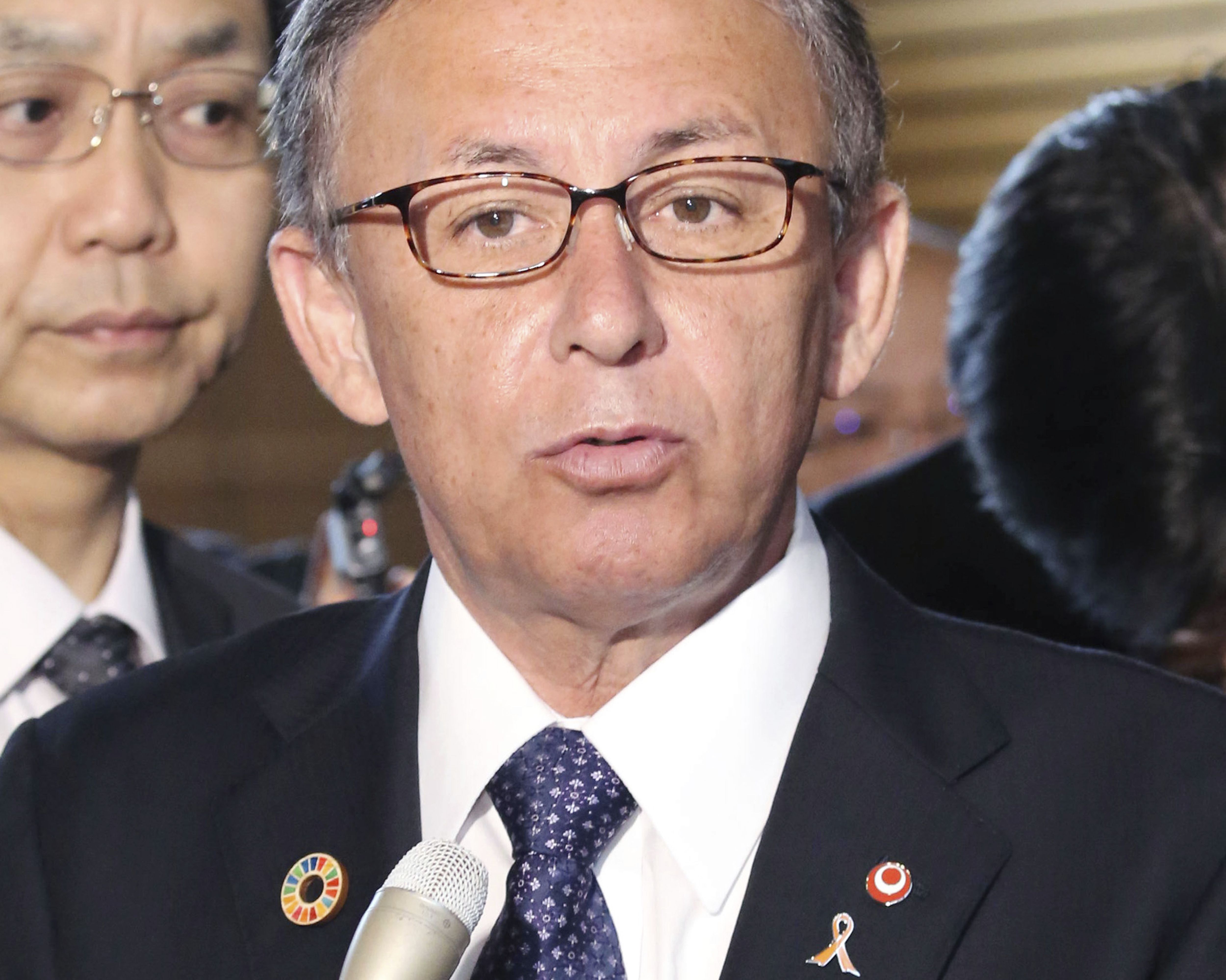 沖繩縣知事玉城鄧尼(Denny Tamaki)表示，日本中央政府的軍事擴增計劃令沖繩群島的居民感到擔憂。(美聯社/達志影像)