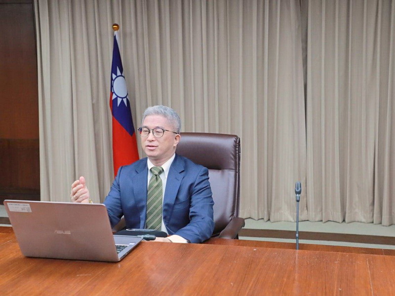 外交部政務次長徐斯儉在GCTF「反制新型冠狀病毒疫情假訊息」線上工作坊致詞 (外交部提供)