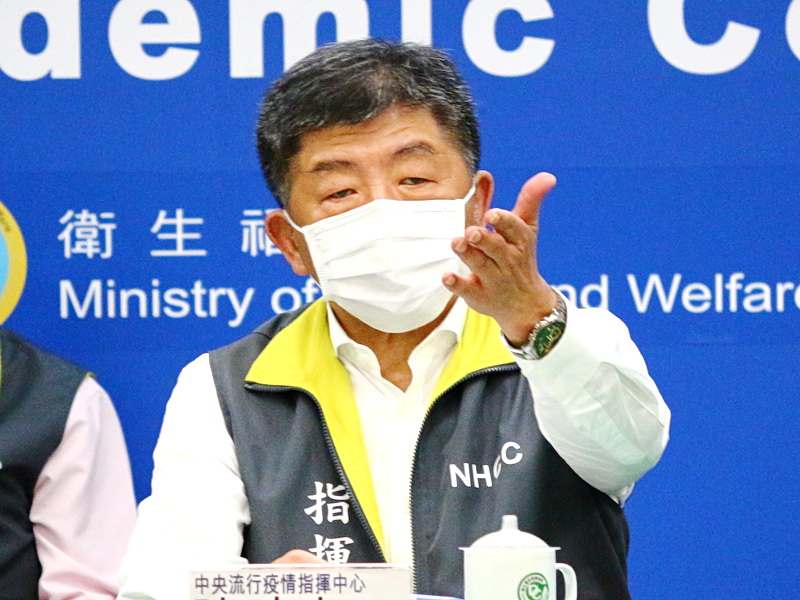 中央流行疫情指揮中心指揮官陳時中。(央廣記者王照坤 攝)