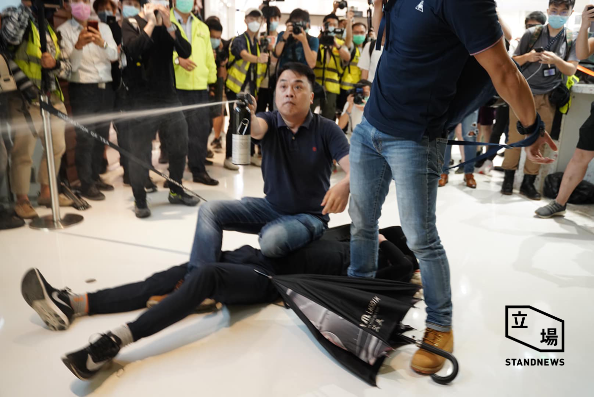 香港網友13日為特首林鄭月娥「慶生」，爆發警民衝突。(立場新聞提供)