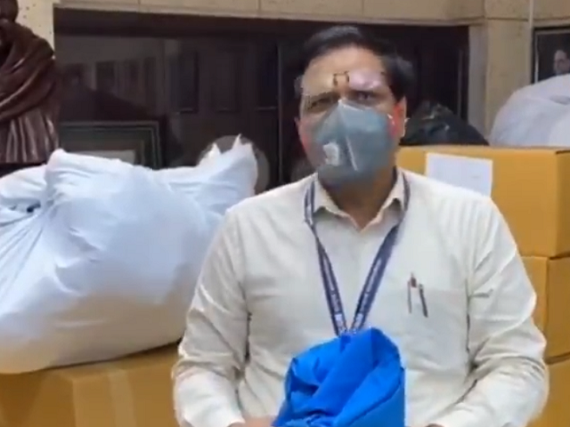印度孟買的路克曼亞提拉克市立綜合醫院在對抗武漢肺炎戰役，正遭受嚴峻挑戰。(圖擷自推特)