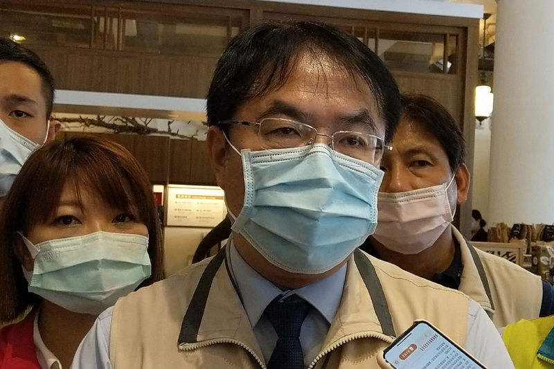 台南市長黃偉哲（前）。（ 資料照片／中央社）