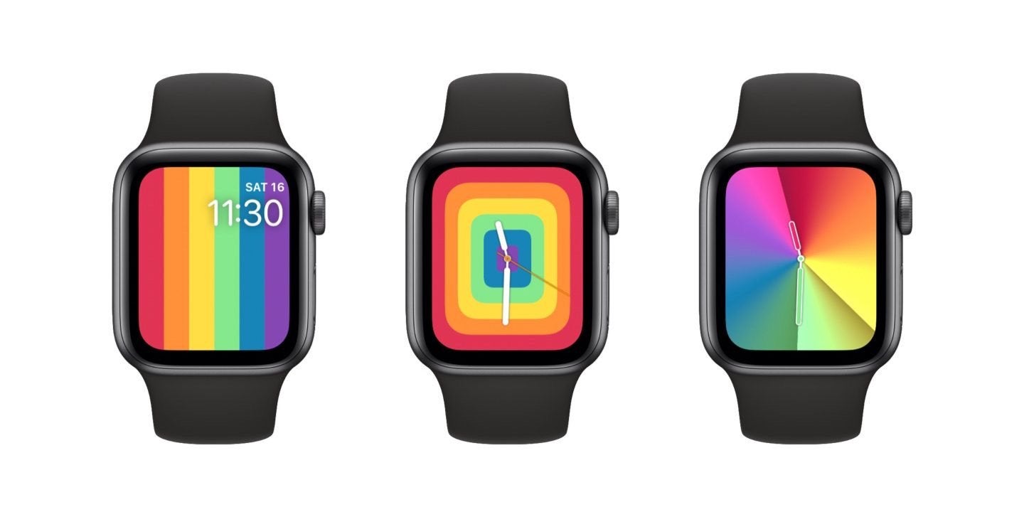 蘋果公司(Apple)宣布推出Apple Watch彩虹版錶帶與錶面。 (圖:redit)