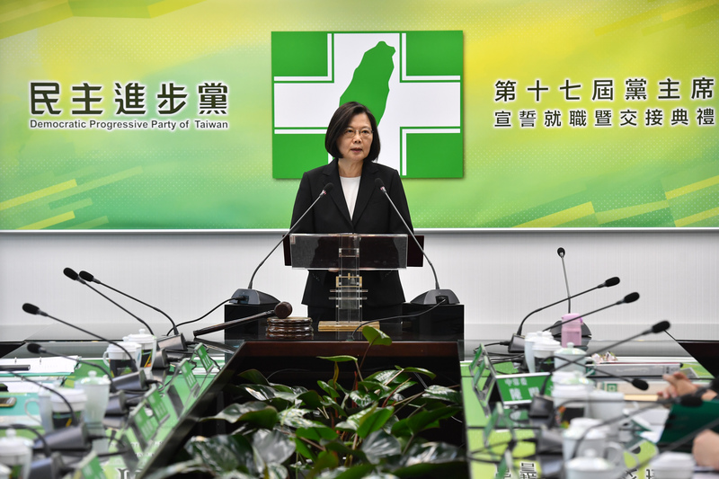 總統蔡英文20日宣誓就任第二個任期，國際媒體紛紛從兩岸關係切入以進行報導。(圖：中央社)