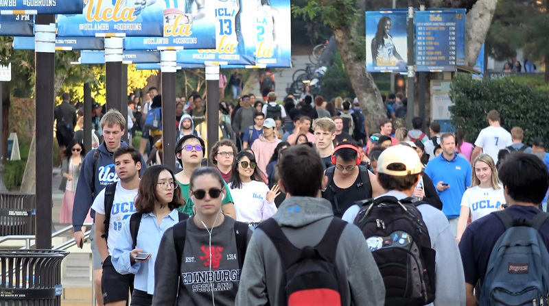 圖為疫情前加州大學洛杉磯分校（UCLA）校園一景。(圖:中央社檔案照片)