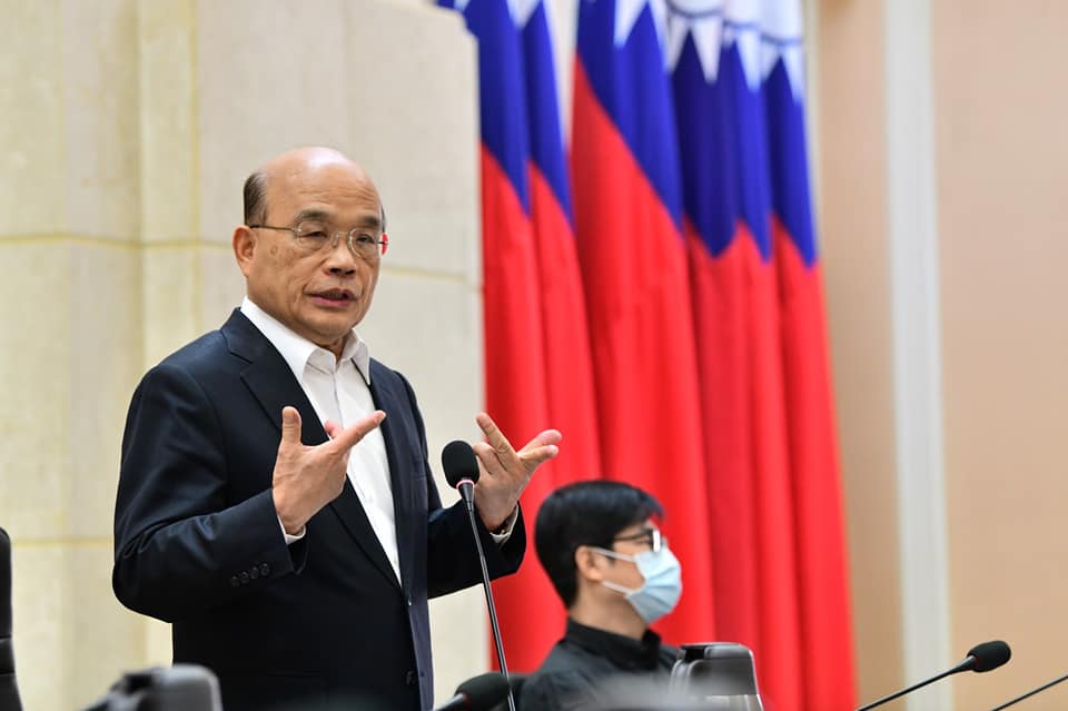 行政院長蘇貞昌4日表示，政府將推出「向海致敬」政策，確保海洋永續發展，讓台灣因海而無限遠大。(行政院提供)